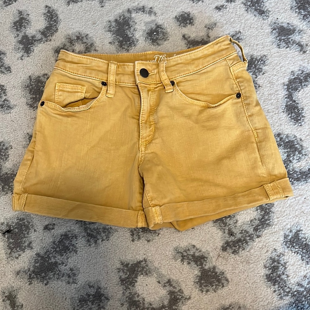 Yellow Universal Thread Jean Shorts